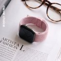 Crong Wave Band - Pleciony pasek do Apple Watch 38/40/41/42 mm (różowy)