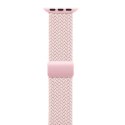 Crong Wave Band - Pleciony pasek do Apple Watch 38/40/41/42 mm (różowy)