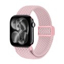 Crong Wave Band - Pleciony pasek do Apple Watch 38/40/41/42 mm (różowy)