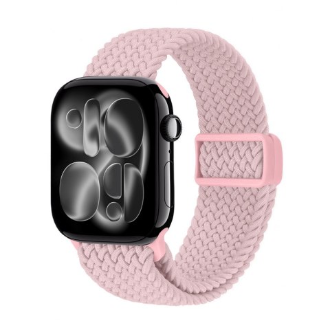 Crong Wave Band - Pleciony pasek do Apple Watch 38/40/41/42 mm (różowy)