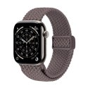 Crong Wave Band - Pleciony pasek do Apple Watch 44/45/46/49 mm (brązowy)