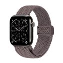 Crong Wave Band - Pleciony pasek do Apple Watch 44/45/46/49 mm (brązowy)
