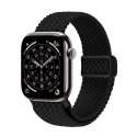 Crong Wave Band - Pleciony pasek do Apple Watch 44/45/46/49 mm (czarny)