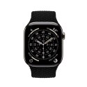 Crong Wave Band - Pleciony pasek do Apple Watch 44/45/46/49 mm (czarny)
