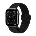 Crong Wave Band - Pleciony pasek do Apple Watch 44/45/46/49 mm (czarny)