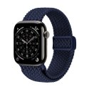Crong Wave Band - Pleciony pasek do Apple Watch 44/45/46/49 mm (granatowy)