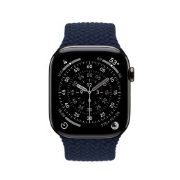 Crong Wave Band - Pleciony pasek do Apple Watch 44/45/46/49 mm (granatowy)