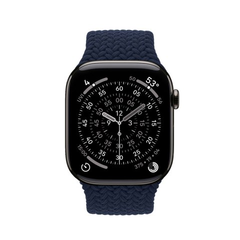 Crong Wave Band - Pleciony pasek do Apple Watch 44/45/46/49 mm (granatowy)