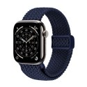 Crong Wave Band - Pleciony pasek do Apple Watch 44/45/46/49 mm (granatowy)