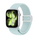 Crong Wave Band - Pleciony pasek do Apple Watch 44/45/46/49 mm (miętowy)