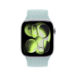 Crong Wave Band - Pleciony pasek do Apple Watch 44/45/46/49 mm (miętowy)