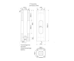 FUNDAMENT BETONOWY PREFABRYKOWANY B-50 IZOLOWANY