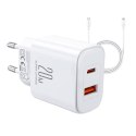 Ładowarka sieciowa Joyroom JR-TCF05, 20W + kabel C to L 1m (biała)