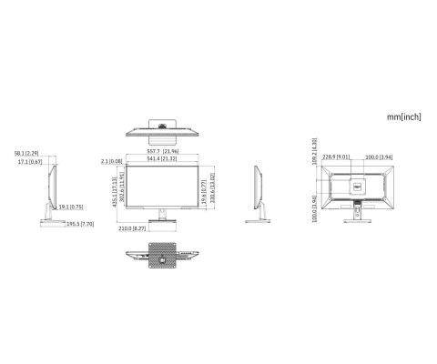 MONITOR HDMI, DP, AUDIO LM25-B221B 24.5 " - Full HD DAHUA