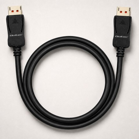 Qoltec Kabel DisplayPort v2.1 męski | DisplayPort v2.1 męski | 8K | 40G | 2m