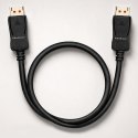 Qoltec Kabel DisplayPort v2.1 męski | DisplayPort v2.1 męski | 8K | 54G | 0.5m