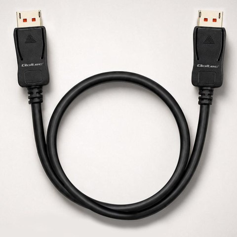 Qoltec Kabel DisplayPort v2.1 męski | DisplayPort v2.1 męski | 8K | 54G | 0.5m