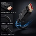 Qoltec Kabel DisplayPort v2.1 męski | DisplayPort v2.1 męski | 8K | 54G | 0.5m