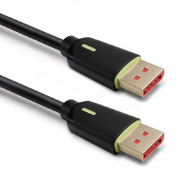 Qoltec Kabel DisplayPort v2.1 męski | DisplayPort v2.1 męski | 8K | 80G | 0.5m