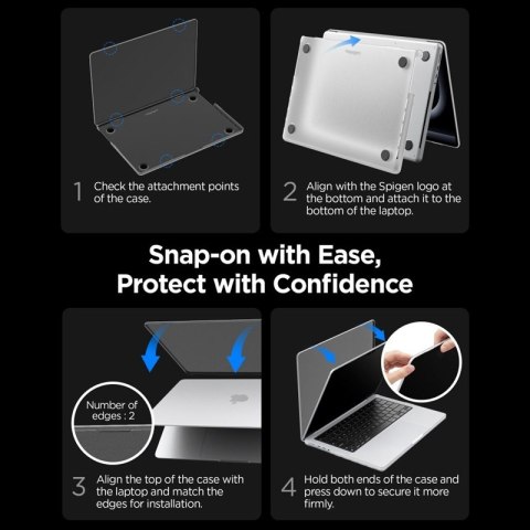 Spigen AirSkin - Obudowa MacBook Pro 16" (M5/M4/M3/M2/M1/2026-2021) (Frost Clear)