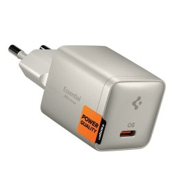 Spigen Essential EE301EU GaN - Ładowarka sieciowa USB-C PD PPS 30W (Natural Titanium)