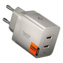 Spigen Essential EE472EU GaN - Ładowarka sieciowa 2x USB-C PD PPS 47W (Natural Titanium)