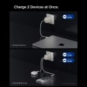 Spigen Essential EE472EU GaN - Ładowarka sieciowa 2x USB-C PD PPS 47W (Natural Titanium)