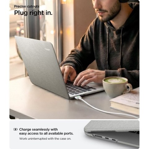 Spigen Urban Fit - Obudowa do MacBook Air 15" (M5/M4/M3/M2/2026-2023) (Heather Grey)