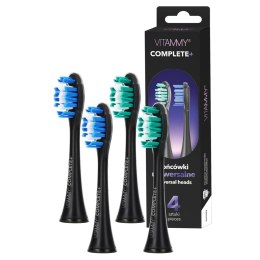 VITAMMY COMPLETE+ Końcówki do szczoteczki sonicznej serii SONICE, uniwersalne, czarne, 4szt