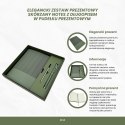 Elegancki Zestaw Prezentowy - Skórzany Notes A5 z Długopisem w Pudełku Prezentowym - Oliwkowa Zieleń - EE14