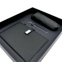 Elegancki Zestaw Upominkowy - Notes Skórzany z Parasolką i Długopisem w Pudełku Prezentowym - EE12