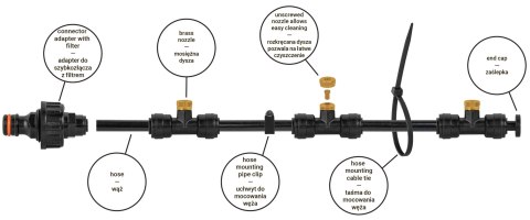 OGRODOWA MGIEŁKA WODNA ECO-Z1015 BLACK LINE 15 m BRADAS