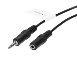 PRZEWÓD J-W3.5/J-G3.5/1.5MB Jack TRS 3.5 mm WTYK / Jack TRS 3.5 mm GNIAZDO 1.5 m Lanberg