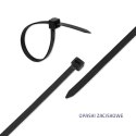 Qoltec Opaski zaciskowe Trytki kablowe | 3.6*150mm | 100 szt. | Nylon66 | UV | Czarne