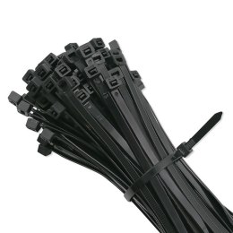 Qoltec Opaski zaciskowe Trytki kablowe | 4.8*400mm | 100 szt. | Nylon66 | UV | Czarne