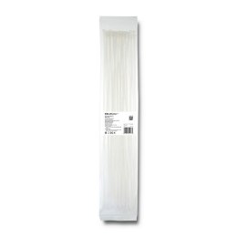 Qoltec Opaski zaciskowe Trytki kablowe | 4.8*500mm | 50 szt. | Nylon66 | UV | Białe
