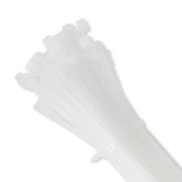 Qoltec Opaski zaciskowe Trytki kablowe | 4.8*500mm | 50 szt. | Nylon66 | UV | Białe