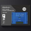 Qoltec Solarny regulator ładowania MPPT 15A do zasilania odbiorników DC i ładowania akumulatorów 12V / 24V | AGM