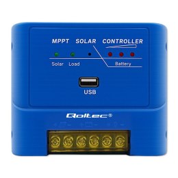 Qoltec Solarny regulator ładowania MPPT 15A do zasilania odbiorników DC i ładowania akumulatorów 12V / 24V | LiFePO4