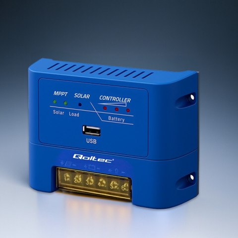 Qoltec Solarny regulator ładowania MPPT 15A do zasilania odbiorników DC i ładowania akumulatorów 12V / 24V | LiFePO4
