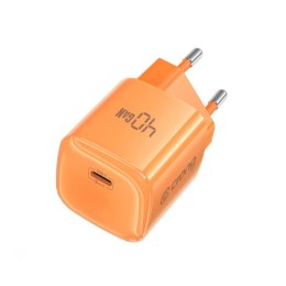 Crong NEO GaN Charger - Ładowarka USB-C 40W PD 3.2 z AVS (pomarańczowy)