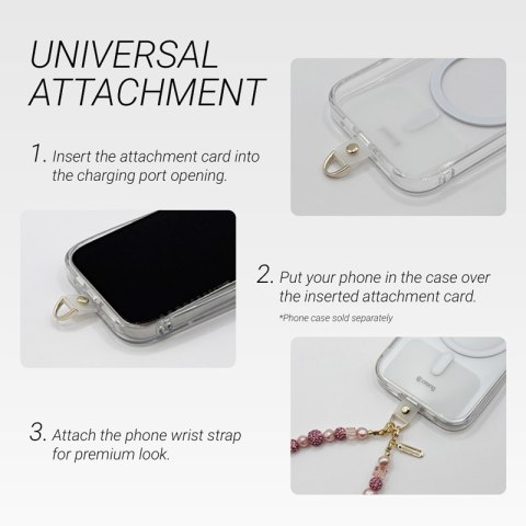 Crong Phone Charm - Smycz zawieszka do telefonu (Pink Bow)
