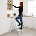 Drabinka 3-stopniowa metalowa EASYSTEP składana WHITE