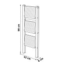 Drabinka 3-stopniowa metalowa EASYSTEP składana WHITE