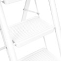 Drabinka 4-stopniowa metalowa EASYSTEP składana WHITE