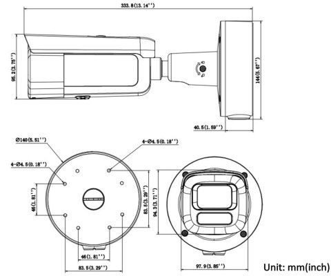 KAMERA WANDALOODPORNA IP DS-2CD2646G2H-IZS(2.8-12MM)(EF) DarkFighter - 4 Mpx Hikvision