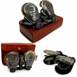 Mosiężna Lornetka Retro w Skórzanym Etui - BN863