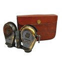 Mosiężna Lornetka Retro w Skórzanym Etui - BN863