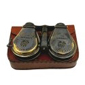 Mosiężna Lornetka Retro w Skórzanym Etui - BN863