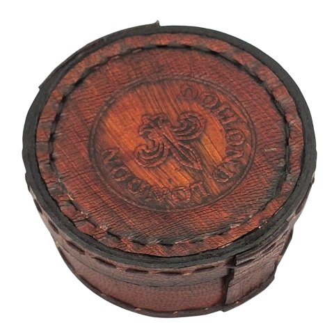 Piękny Historyczny Kompas Mosiężny w Skórzanym Etui - CPL357/2